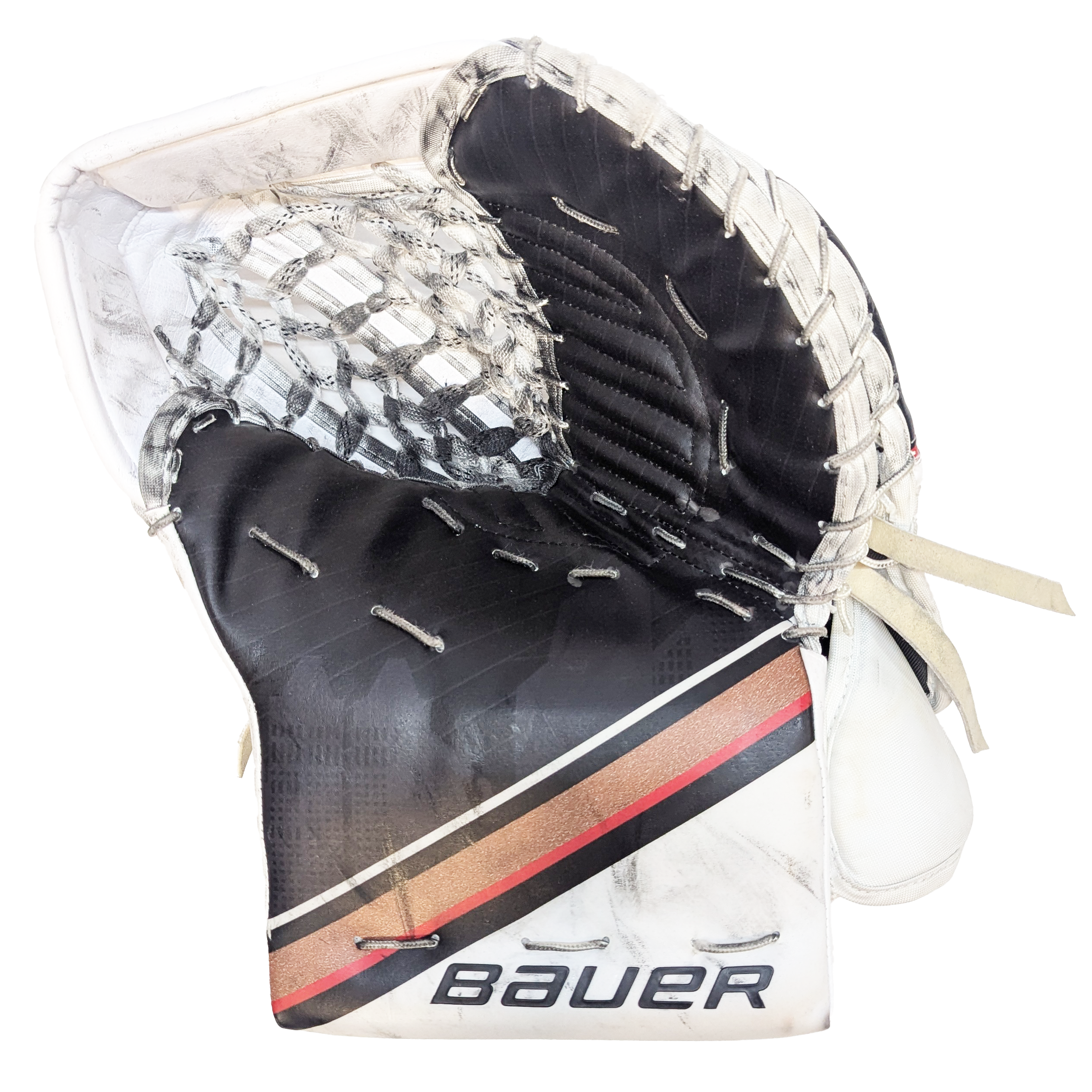Bauer Vapor Hyperlite 2 - Ensemble de gardien de but complet WHL Pro Stock Senior d'occasion (blanc/noir/beige)